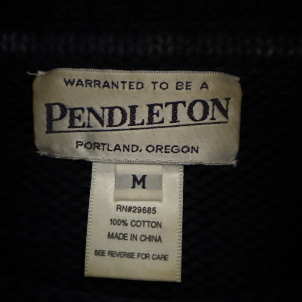 Pendleton Fox Hunt Sweater Womens Medium Horse Dog Intarsia Cotton Navy Blue - Picture 3 of 9